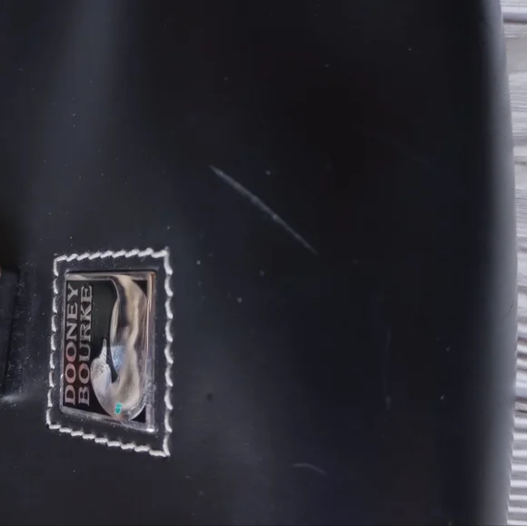 Dooney & Bourke Black Bag Made in Italy Purse with Lock and Key - Picture 7 of 15